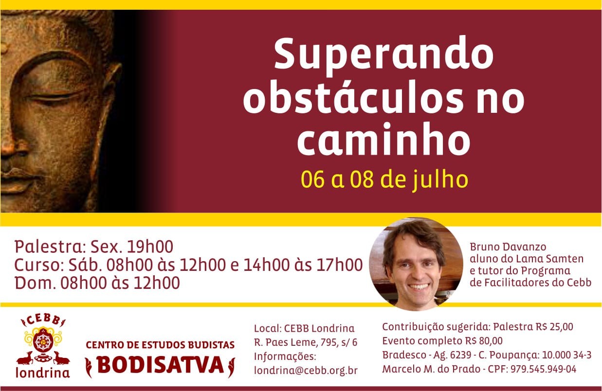 Curso no CEBB Londrina: Superando obstáculos no caminho
