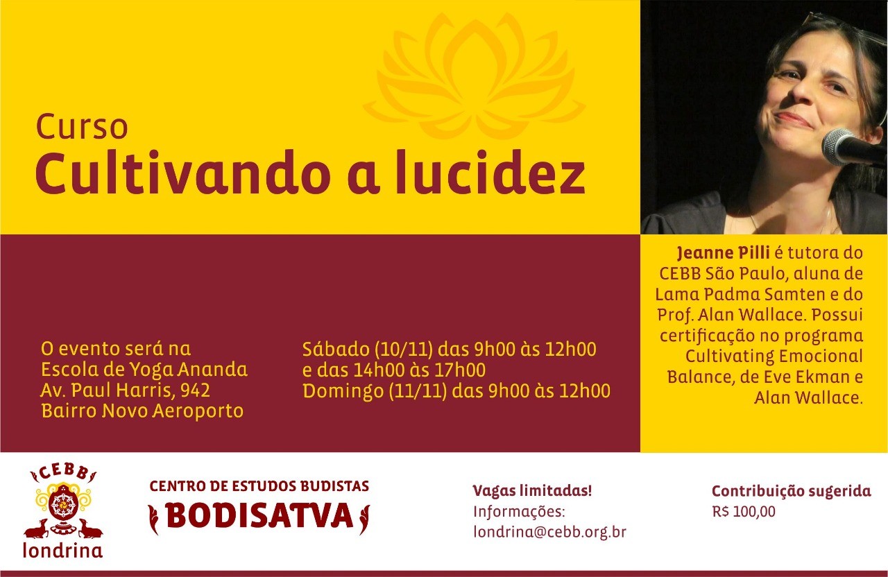 Curso no Cebb Londrina – Cultivando a lucidez